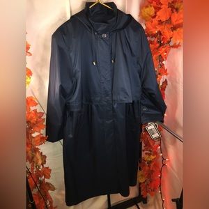 NWT Fleet Street | Women’s Petite Blue Weather Trench Coat